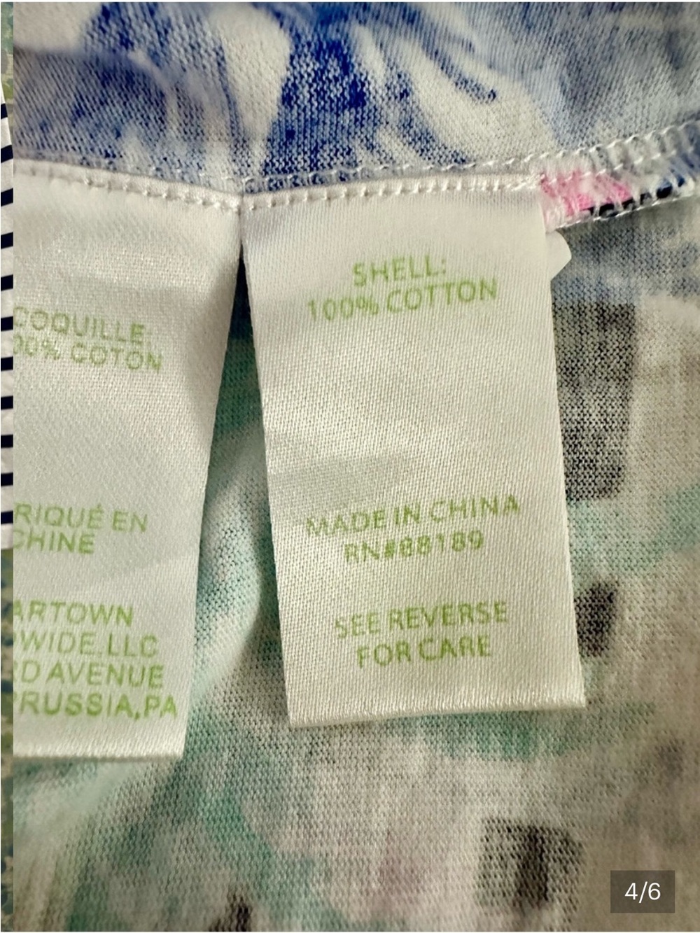Lilly Pulitzer Palm Tree Stripe Shift Dress White Navy Pink Long Sleeve Size S - Picture 4 of 6